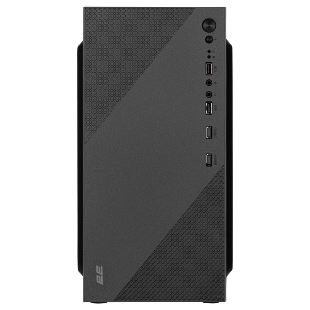 Корпус 2E TeamX TMX04 с БП 2E ATX400W, 2xUSB2.0, 1×80мм, VGA 220мм, mATX, чёрный