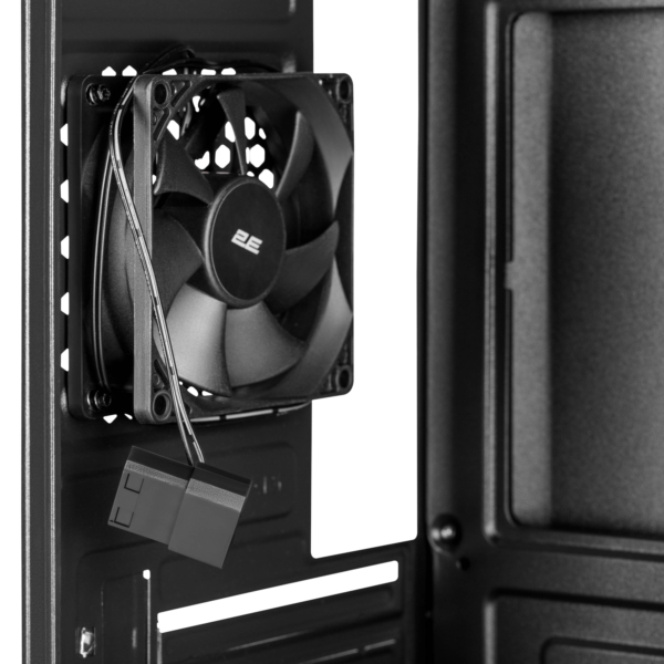 Корпус 2E TeamX TMX04 с БП 2E ATX400W, 2xUSB2.0, 1×80мм, VGA 220мм, mATX, чёрный