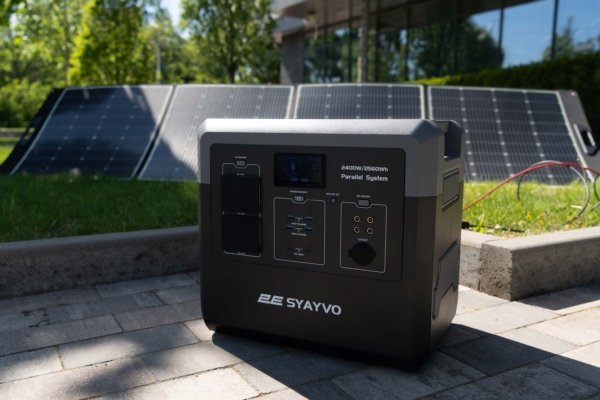 Power Station 2E Syayvo 2400W/2560Wh, WiFi/BT, Parallel System, Fast Charging