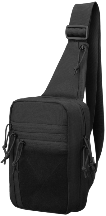 2E Tactical sling-bag, holster with quick opening, 6 compart, Black