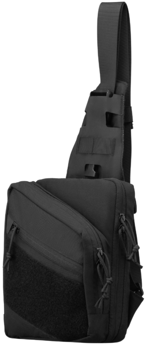 2E Tactical sling-bag, quick opening, 4 compart, Black
