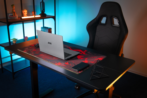 2E Computer table CE120B-MECHANIC, height adjustment, mechanical, 72/120х120x60cm, black