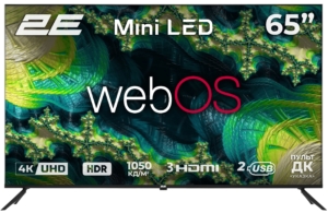 TV Set 65″ 2E MiniLED 4K 60Hz Smart WebOS Black