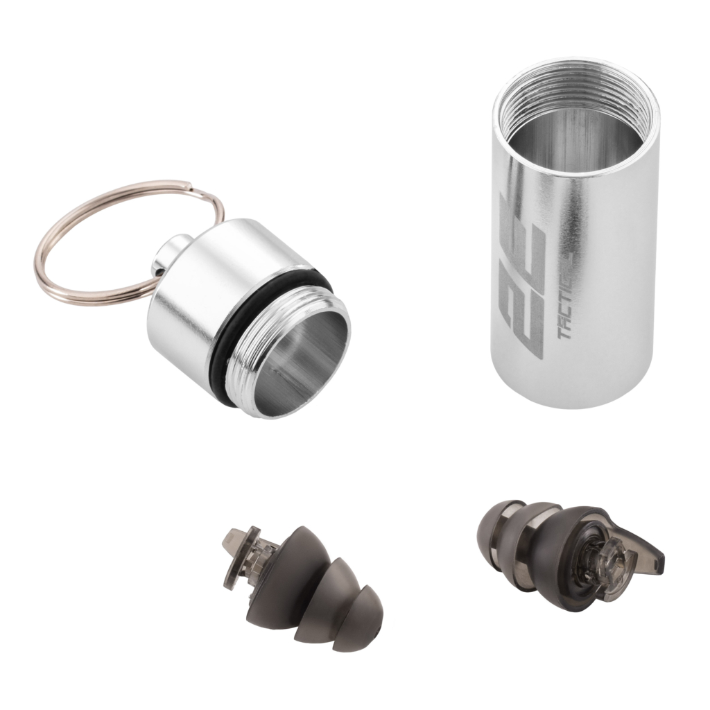2E Tactical Protective earplugs Switch EP1 Black with a switch, size L, NRR 22/14 dB, passive