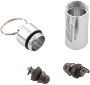 2E Tactical Protective earplugs Switch EP1 Black with a switch, size L, NRR 22/14 dB, passive