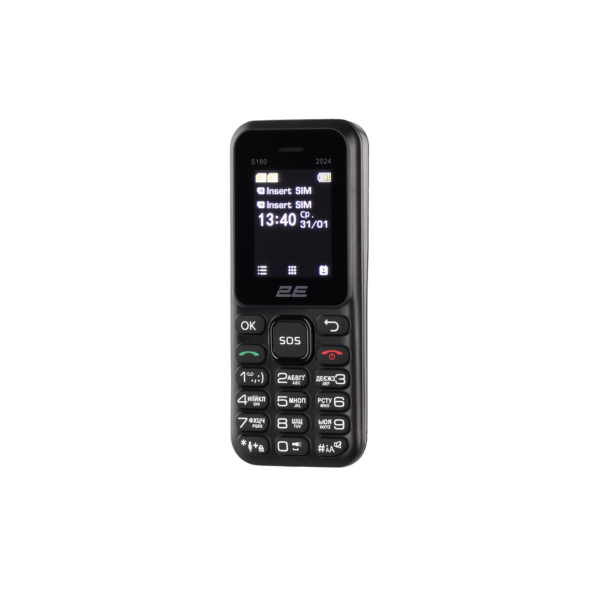 Mobile phone 2E S180 2024 1.77″ 2SIM, 600mAh, Black