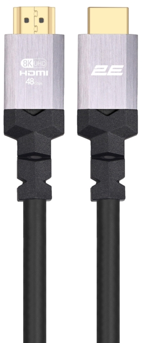 Кабель HDMI (M/M) 2Е 3м, 2.1, 4K/120Hz, 8K/60Hz 48Gbps, Ultra High Speed, чорний