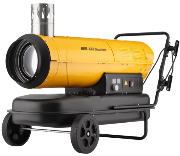 2E Fan Heater diesel/kerosene, indirect heating, 30kW, 400m sq, 780m cubic/h, wheels, IPX4, yellow