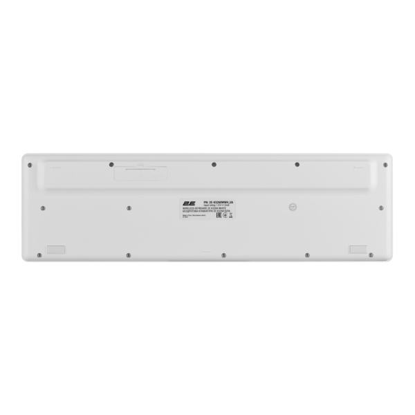Клавіатура мембранна 2E KS260 106key, WL, EN/UK, білий