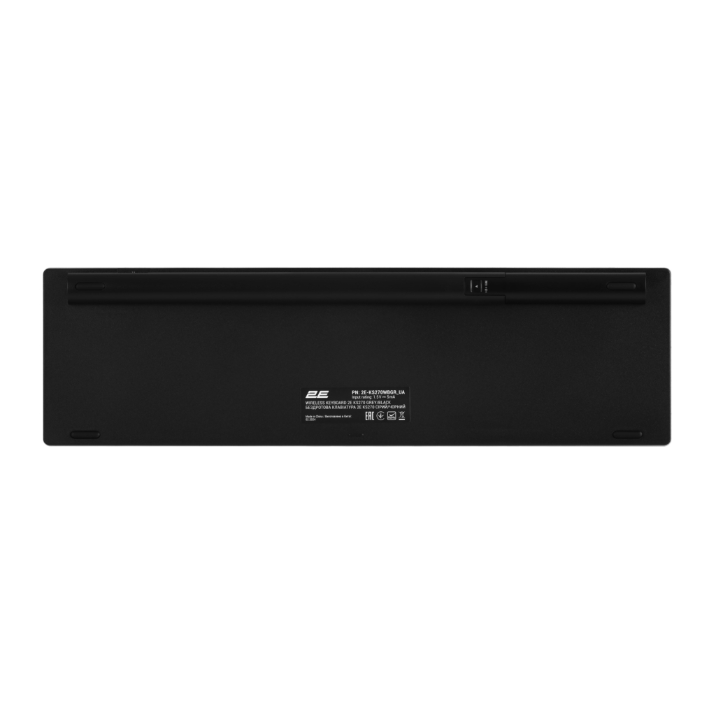 Клавиатура ножничная 2E KS270 109key, WL/BT, EN/UK, серо-чёрный