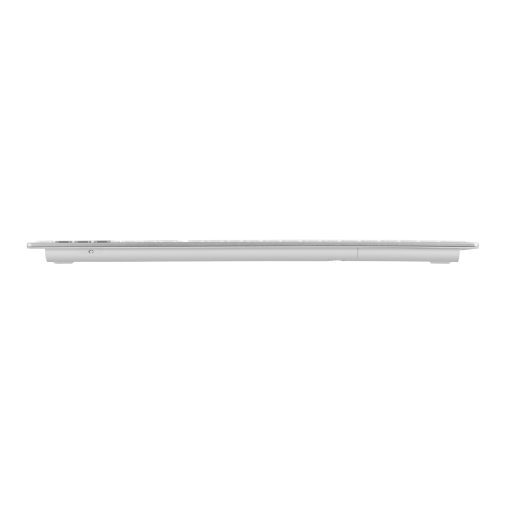 Клавіатура ножнична 2E KS270 109key, WL/BT, EN/UK, сріблясто-білий