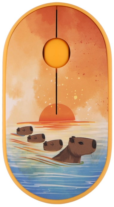 Мышь 2E MF300 CAPYBARA:SUNSET Silent WL BT, жёлтый