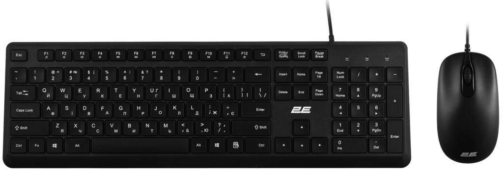 Комплект клавиатура и мышь 2E MK405 USB-A, EN/UK, чёрный