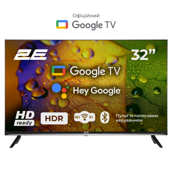 TV Set 32″ 2E LED HD 60Hz Smart Google TV Black