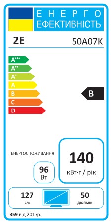 Телевізор 50″ 2E LED 4K 60Hz Smart Google TV Black