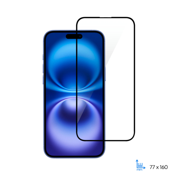 Защитное стекло 2E для Apple iPhone 16 Plus(6.7), 2.5D FCFG, (1 Pack), черная рамка