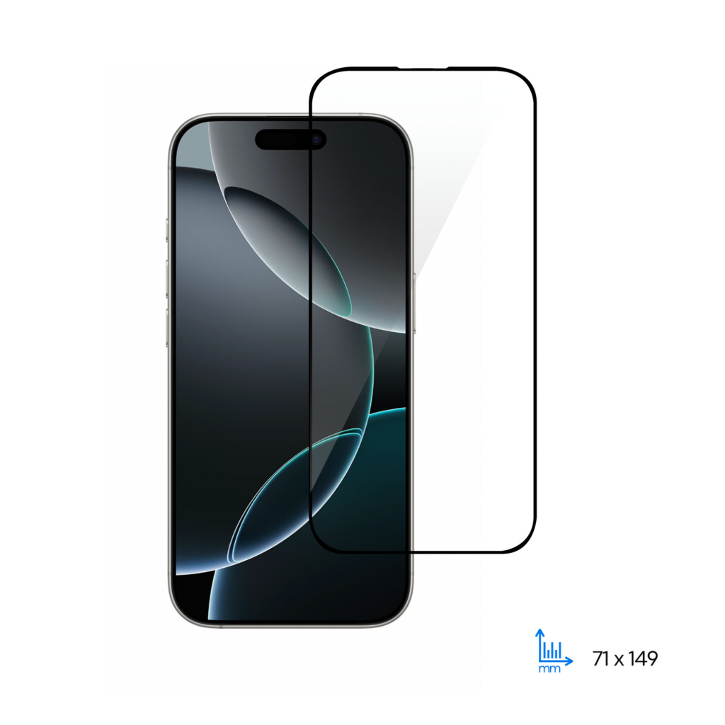 Защитное стекло 2E для Apple iPhone 16 Pro(6.3), 2.5D FCFG, (1 Pack), черная рамка
