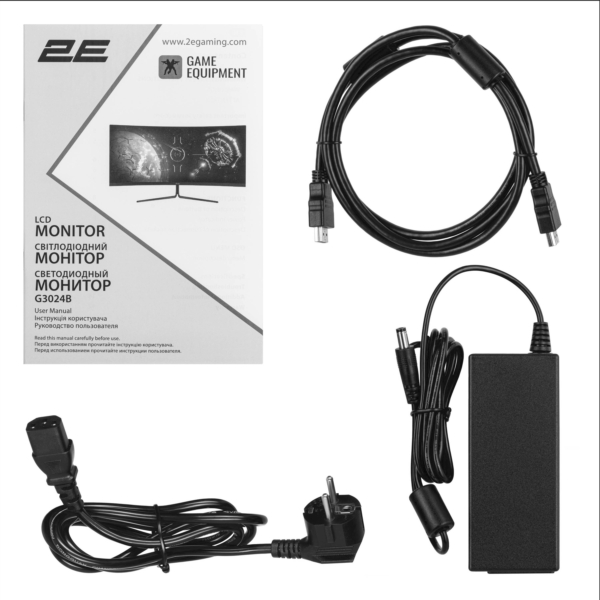 Монітор 2E GAMING 30″ G3024B 2xHDMI, DP, Audio, VA, 2560×1080, 21:9, 200Hz, 1ms, CURVED, FreeSync