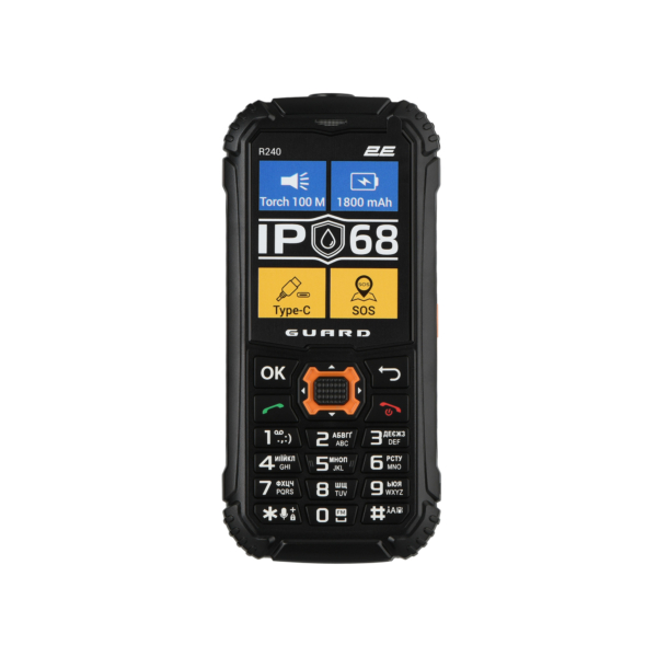 2E Мобильный телефон R240 2024 2.4″ 2SIM, 1800мА•ч, черный