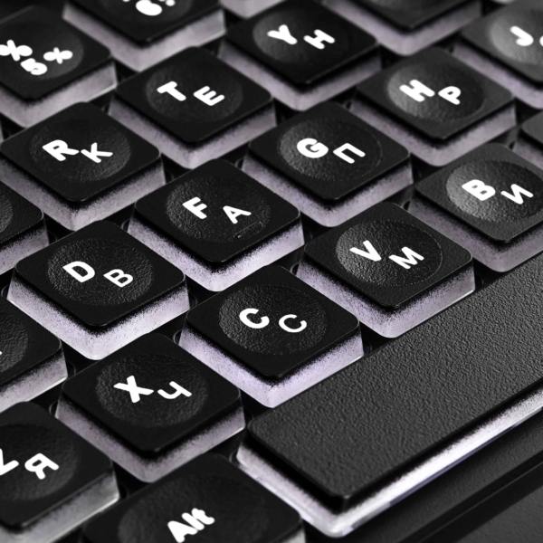 2E Keyboard membrane KS120 104key, USB-A, EN/UK, White LED, black
