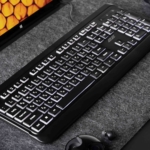 2E Keyboard membrane KS120 104key, USB-A, EN/UK, White LED, black