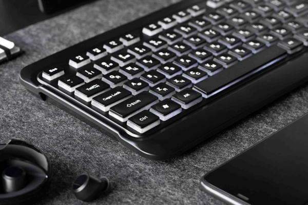 2E Keyboard membrane KS120 104key, USB-A, EN/UK, White LED, black