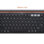 2E Keyboard membrane KS250 84key, WL/BT, EN/UK, black-grey