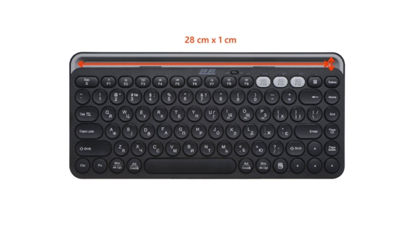 2E Keyboard membrane KS250 84key, WL/BT, EN/UK, black-grey