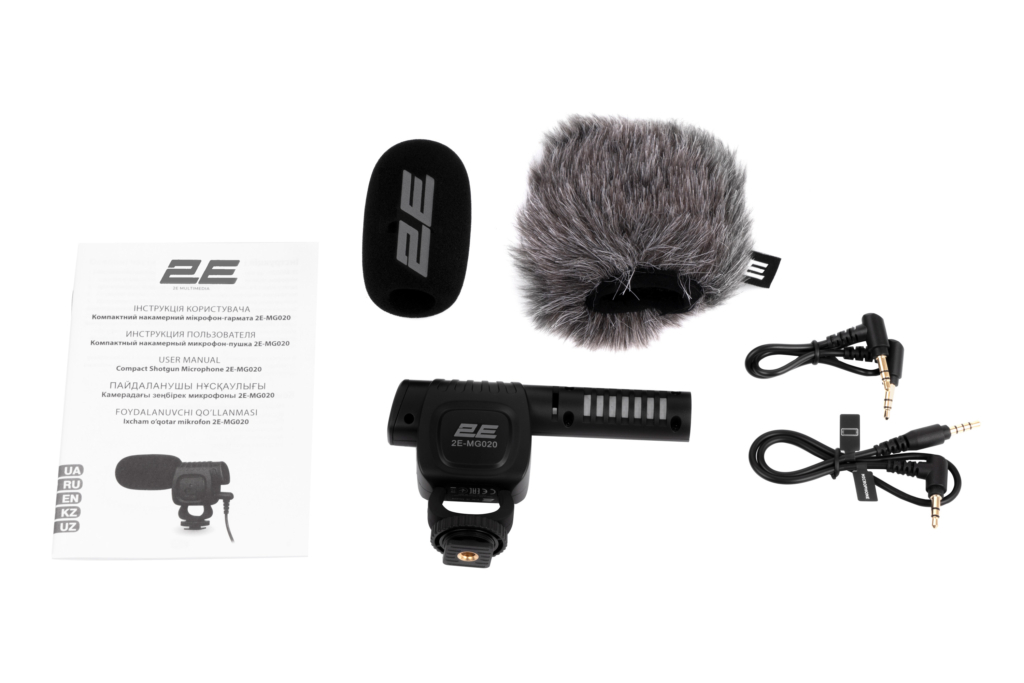 2Е MG020 Shoutgun Mic Pro, on/of, 3.5mm