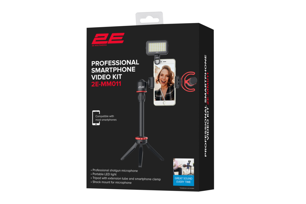 Микрофон с триподом для мобильных устройств 2Е MM011 Vlog KIT, 3.5mm