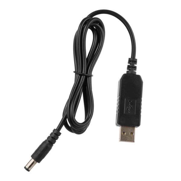 Кабель USB-A > DC 5.5х2.5мм живлення 2Е 1м, 9В/1A, чорний