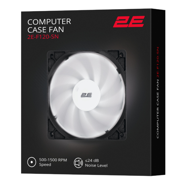 Корпусный вентилятор 2E F120-SN 120мм, 500-1500rpm, 4pin 24dBa чёрный