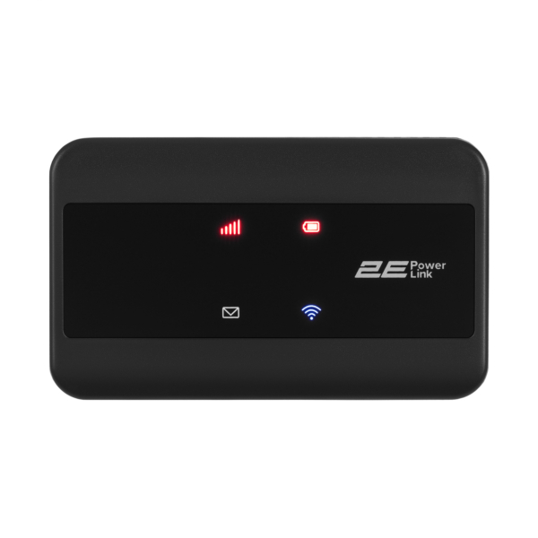 Мобільний маршрутизатор 2E PowerLink (MiFi-2) LTE, Wi-Fi4, 1xType-C, 1xCRC9, 2100мА•год чорний