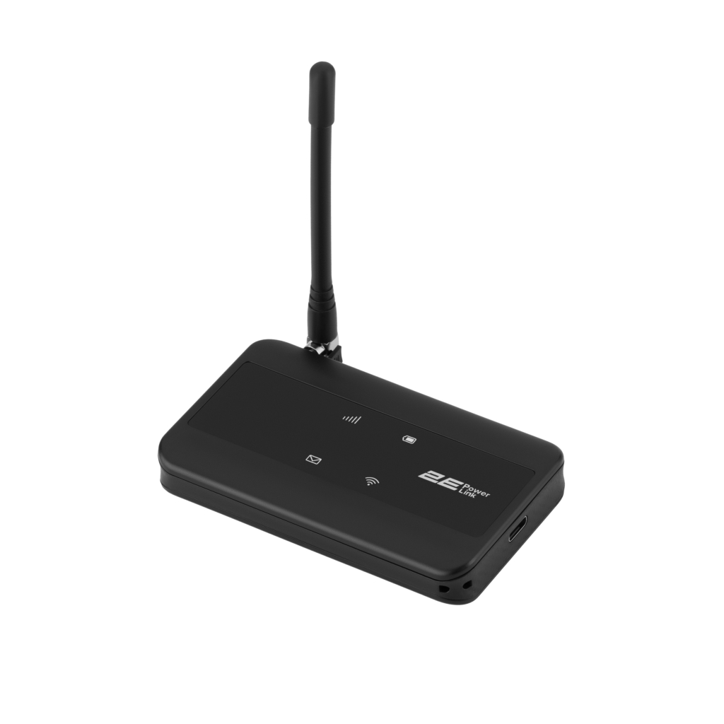 Мобильный маршрутизатор 2E PowerLink (MiFi-2) LTE, Wi-Fi4, 1xType-C, 1xCRC9, 2100мА•ч черный