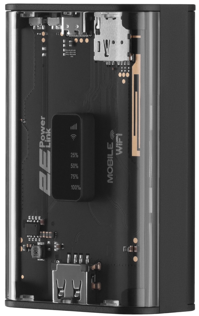 Mobile router 2E PowerLink (MiFi-5) LTE, Wi-Fi4, 1xUSB, 1xType-C, 5000mAh black