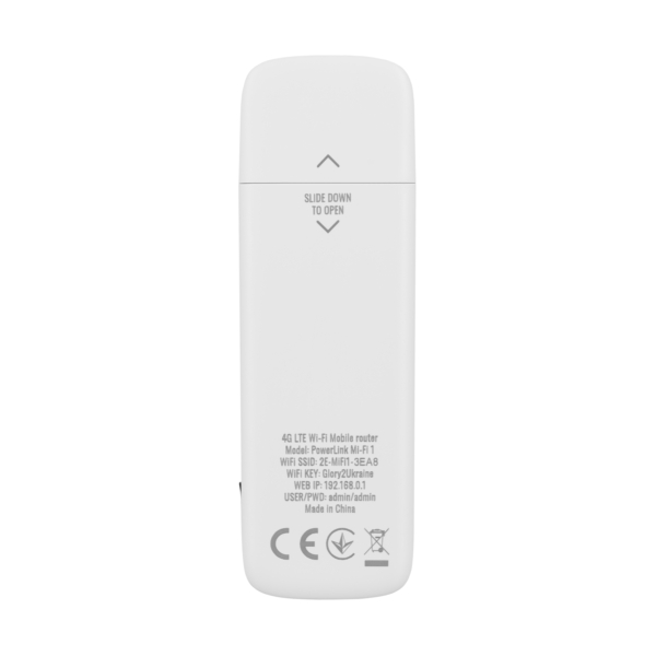 Mobile router 2E PowerLink (MiFi-1 2024) LTE, Wi-Fi4, 1xUSB, 1xCRC9 white