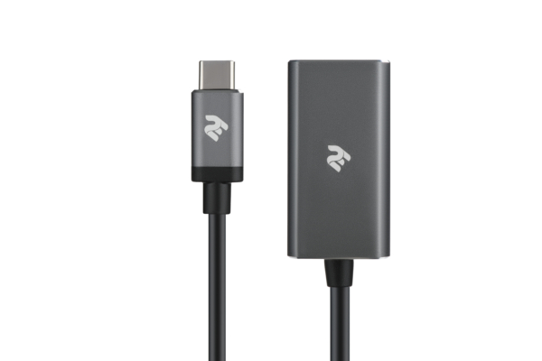 2E Адаптер USB-C > DisplayPort, 0.2м, серый