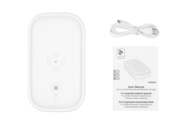 UV sterilizer with wireless charger 2E UVSB040, Qi