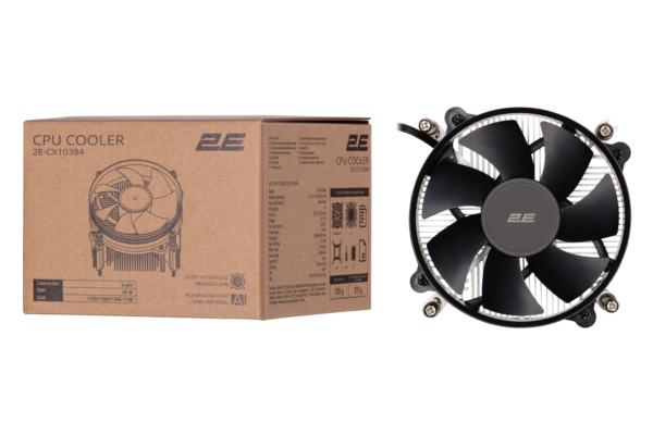 Процесорний кулер 2E CX10384, LGA1700, 1366, 1200, 115x, 4pin PWM, TDP 65W