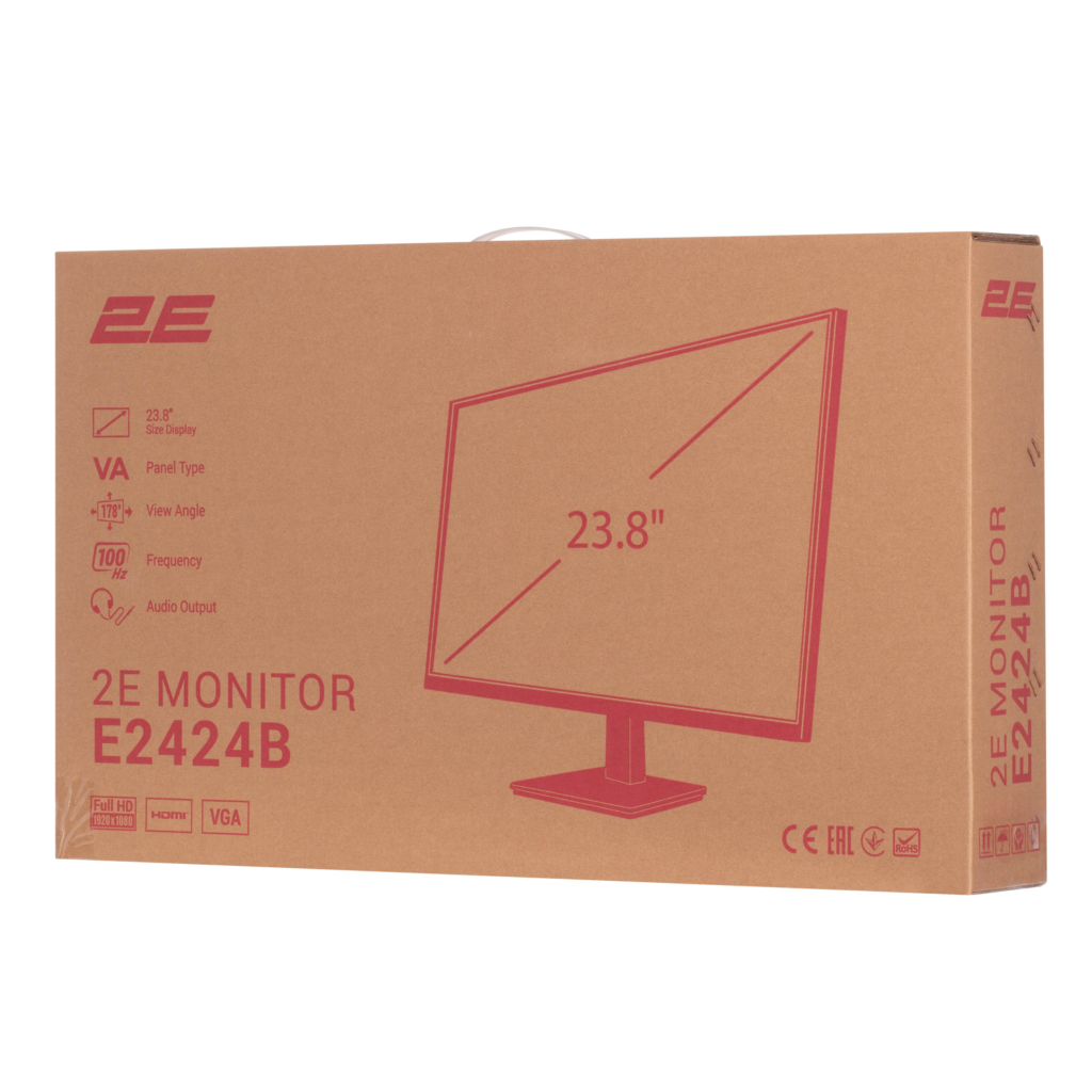 Монитор 2E 23.8″ E2424B D-Sub, HDMI, VA, 100Hz, FreeSync