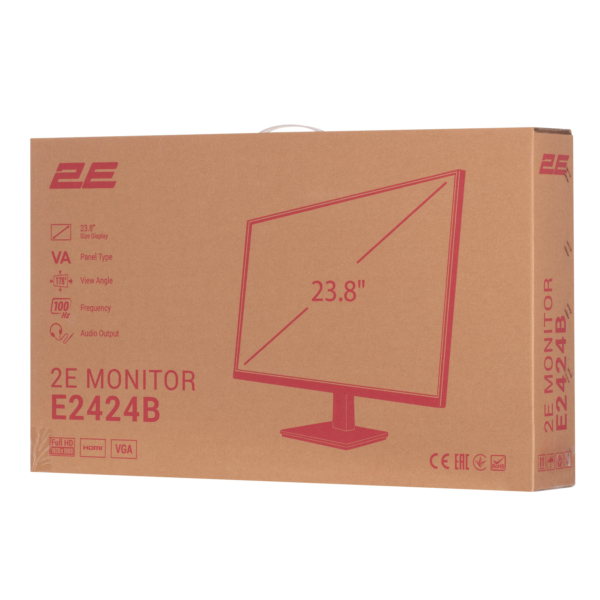 Монитор 2E 23.8″ E2424B D-Sub, HDMI, VA, 100Hz, FreeSync