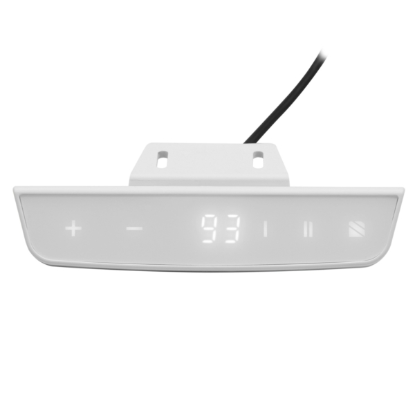 2E Computer table CE150W-MOTORIZED, height adjustment, electric motor 220V, 62/128×150х75cm, white