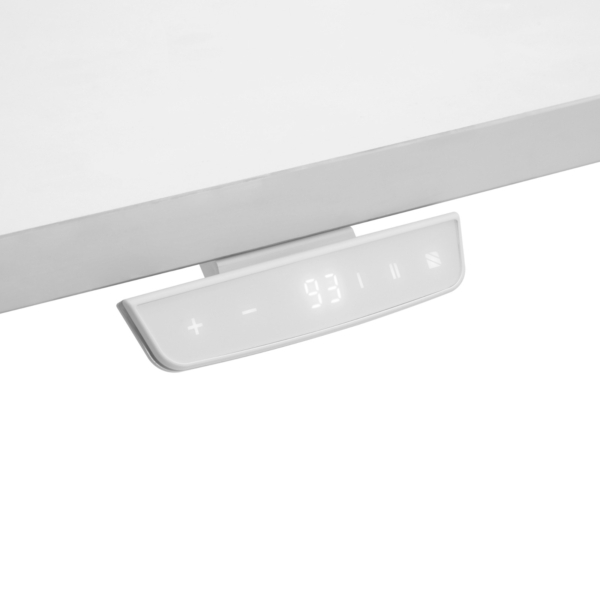 2E Computer table CE150W-MOTORIZED, height adjustment, electric motor 220V, 62/128×150х75cm, white