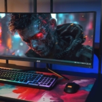 Монітор 2E GAMING 30″ G3024B 2xHDMI, DP, Audio, VA, 2560×1080, 21:9, 200Hz, 1ms, CURVED, FreeSync