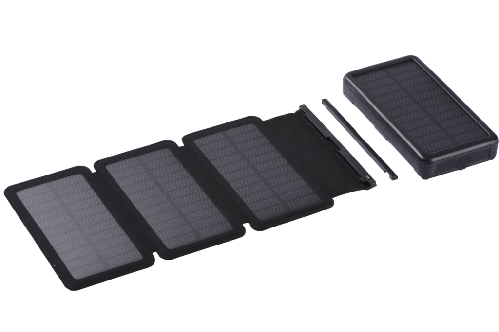 2E Портативний зарядний пристрій Power Bank Solar 20000mAh Black