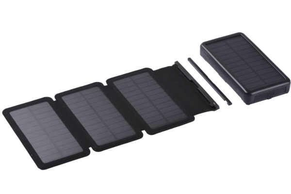 2E Портативний зарядний пристрій Power Bank Solar 20000mAh Black