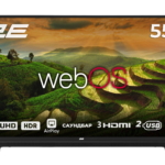 2E Телевізор 55″ LED 4K 50Hz Smart WebOS Black soundbar
