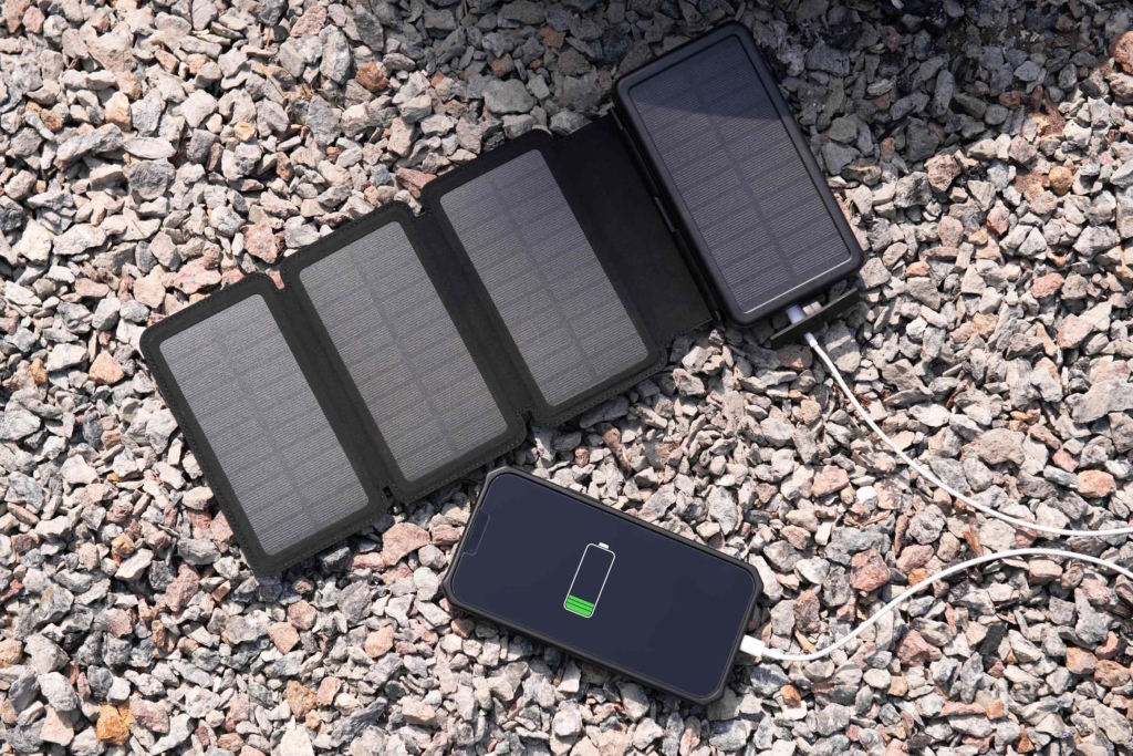 2E Портативний зарядний пристрій Power Bank Solar 20000mAh Black