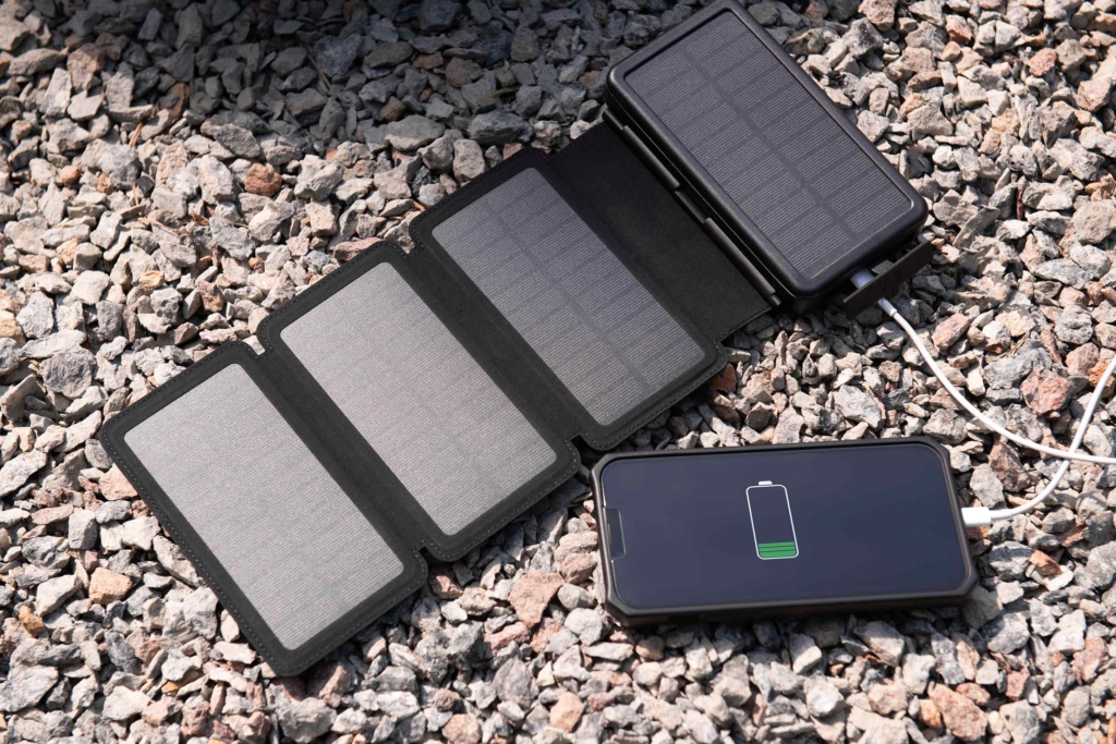 2E Портативний зарядний пристрій Power Bank Solar 20000mAh Black