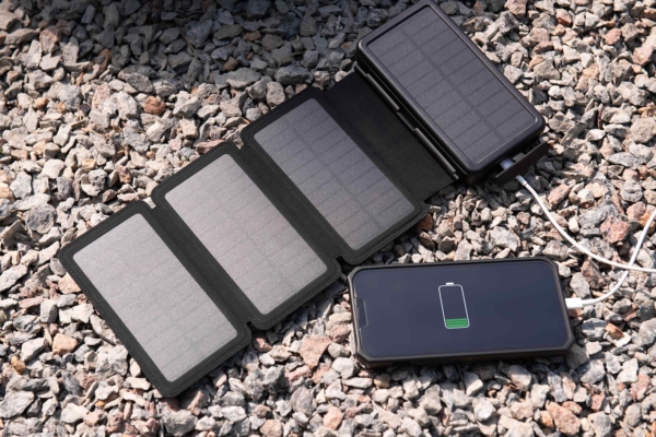 2E Портативний зарядний пристрій Power Bank Solar 20000mAh Black
